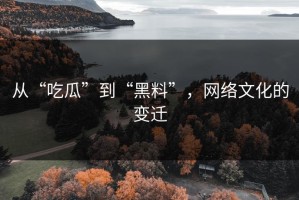 从“吃瓜”到“黑料”，网络文化的变迁