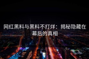 网红黑料与黑料不打烊：揭秘隐藏在幕后的真相